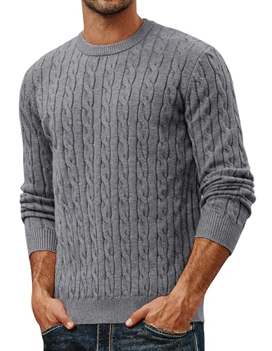 PJ PAUL JONES Mens Knit Sweater Cable Knit Fall...