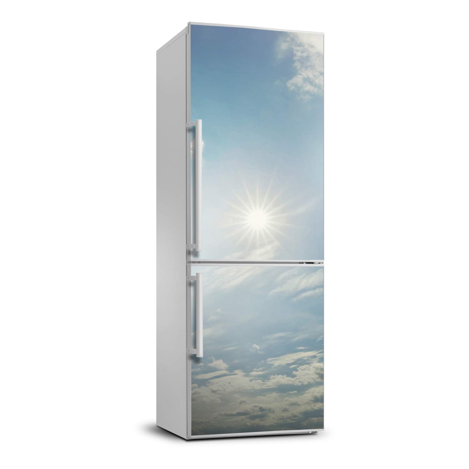 Autocollant frigo découpable Tulup 60x180cm pour rénover un réfrigérateur usé motif ciel