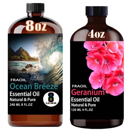 Aceites Esenciales Ocean Breeze y Geranio 12 Fl Oz