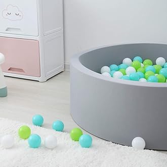 GOGOSO Ball Pit Balls for Toddlers, Green Balls for Ball Pool Birhtday Party Girls Kids with Storage Bag, 2.17inches 100pcs