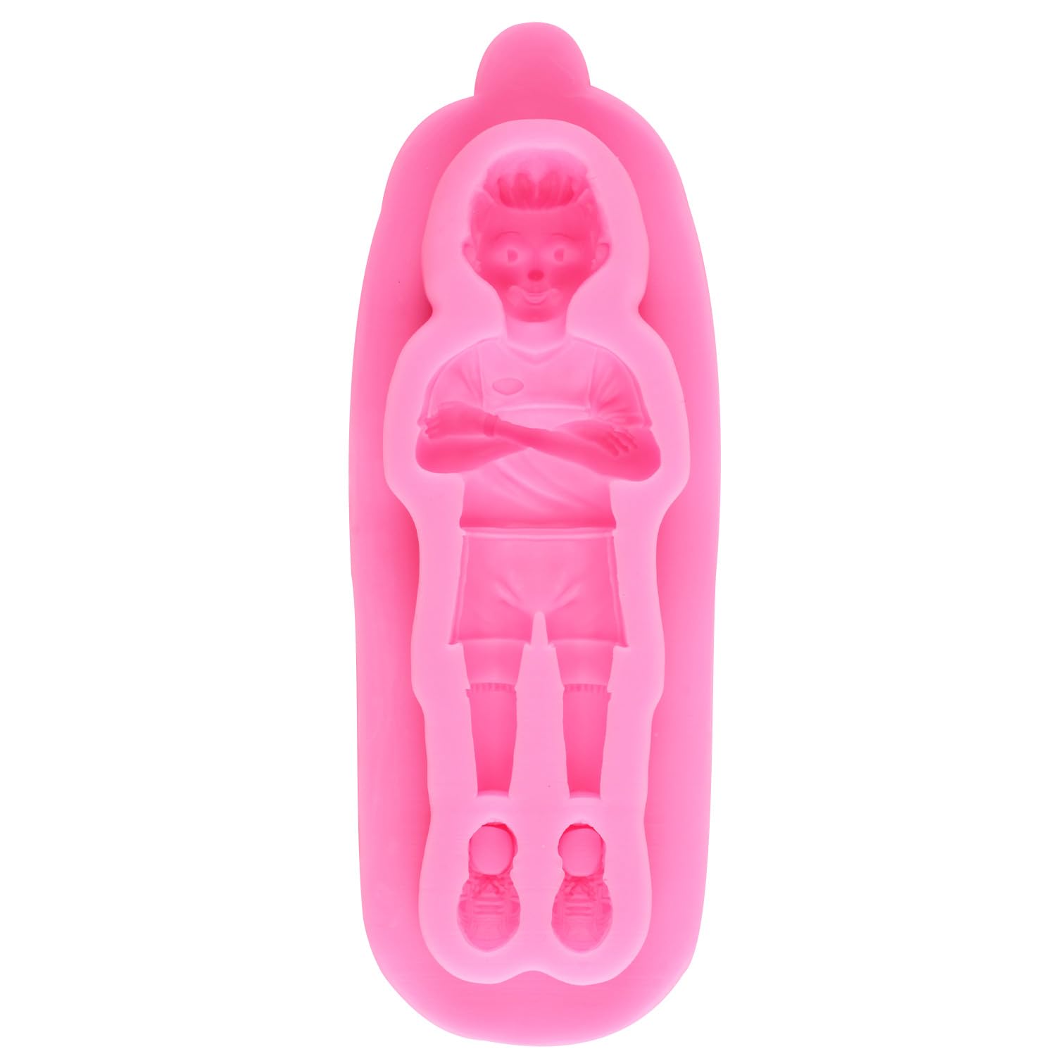 RFGHAC Voetbal Thema Fondant Mallen Voetballer Siliconen Mal Voetbal Schoenen Mallen voor Cake Decoreren Cupcake Topper Chocolade Snoep Polymeer Klei Gum Pasta Set van 3