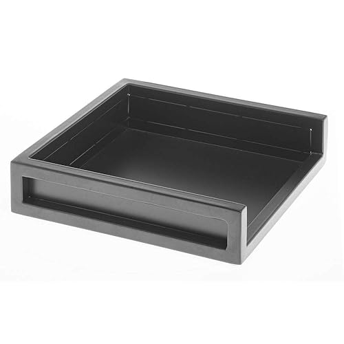 Miniatura 2 de HUBERT Servilletero negro- 8 35 pulgadas de largo x 8 35 pulgadas de ancho x 2 110 pulgadas de alto