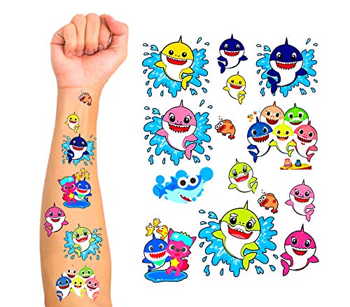 Baby Shark Party Favors, Baby Shark Tattoos, Baby Shark Party Supplies, Baby Shark Temporary Tattoos For Kids (42 pcs), Baby Shark Birthday Party Decorations