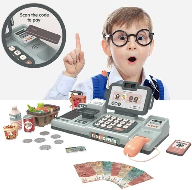 Miniatura 6 de Juguete de caja registradora para niños, juego de simulación, 25 piezas, ideal para niños y niñas de 3, 4, 5 años.