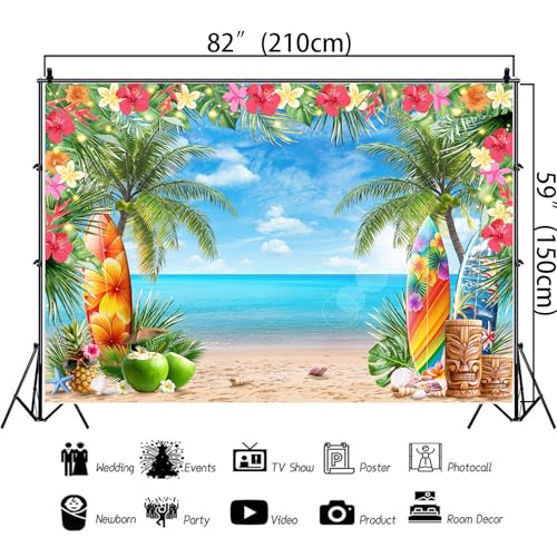 Summer Hawaiian Beach Backdrop 7x5Ft - $5.99 with code CMUUDK76 - Image 4
