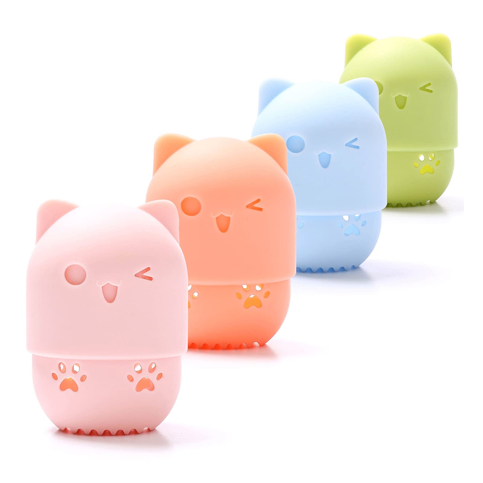 Soporte de Esponjas de Maquillaje,WideSmart Contenedor de Esponja Maquillaje Silicona Estuche para Esponja de Maquillaje Soporte de Esponja de Maquillaje de Silicona Soporte Cosmético Huevo Soporte