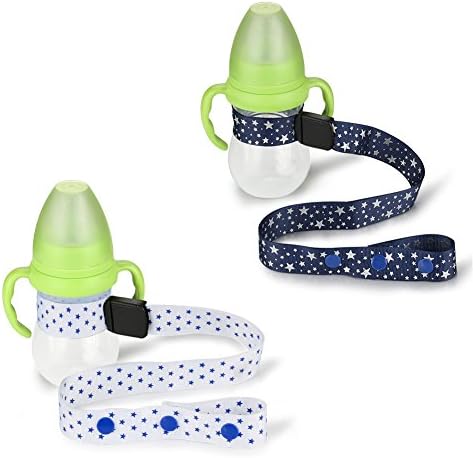 Accmor 2Pcs Sippy Cup Straps, Adjustable Strap for Sippy Cup,Sippy Cup Leashes, Baby Bottles Toys Sippy Cup Strap Holders for Stroller, High Chair,Car Seat