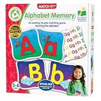 The Learning Journey: Match It Alphabet Memory - Letter Matching Game with 26 Matching Pairs - Memory Games for Kids 3 and Up – Helps Interactive Child Development, Reading and Recognition Skills