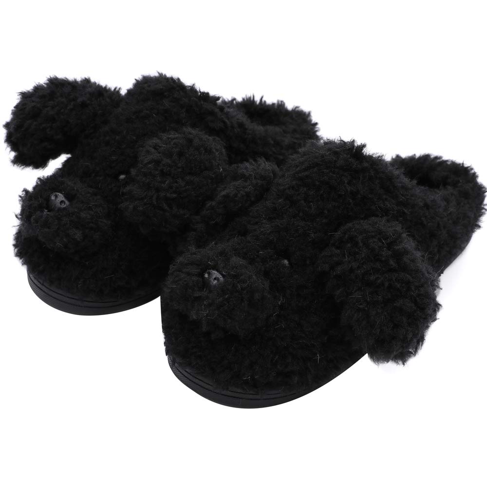 CT-TebrunWomen's Cute Teddy Animal Slippers House Slippers Warm Memory Foam Cotton Cozy Soft Fleece Plush Home Slippers Indoor Outdoor