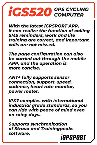 Igpsport Igs520 Gps Cycling Computer, Waterproof, Bluetooth, Ant+, Smart High-Sensitive Gps With Wearable4U Bike Multi-Tool Bundle #TOP4