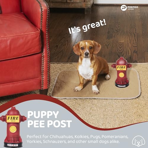 Borne de propreté pour chien en résine rouge rétro durable - 6