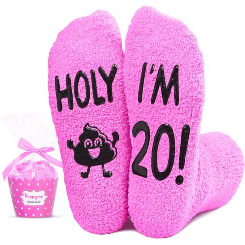 HAPPYPOP 20th Birthday Gift Ideas for Women - 20 Year Old Women Female Birthday Socks
