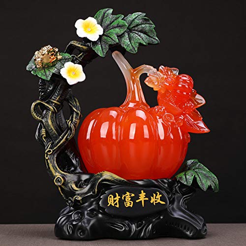 Statue citrouille rouge cadeau art idéal pour couples et famille
