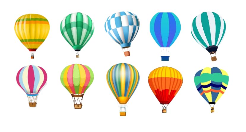 Book My Joy HOT AIR Balloon Theme Birthday Party Decorations 10 Pcs Cutouts Size (8 INCH X 6 INCH) Items Combo kit Pack of cardstock for Baby Boys Girls Kids Children-picture-27