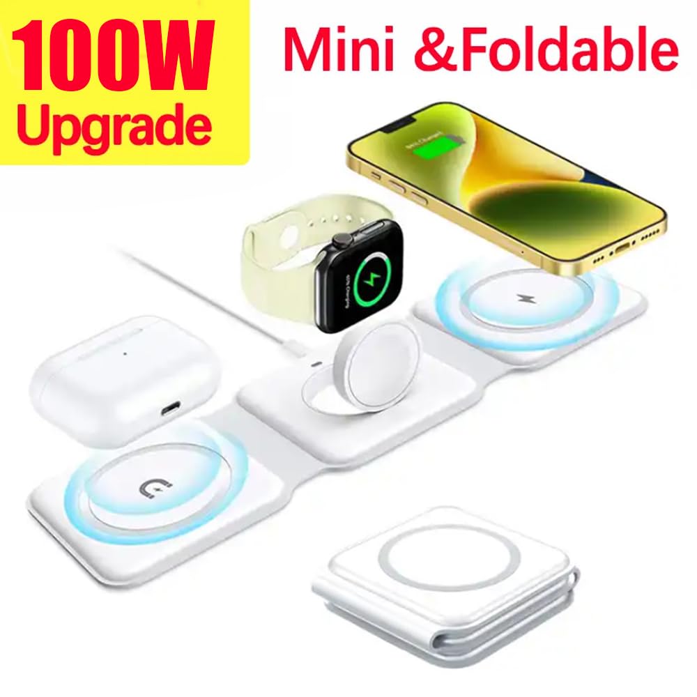 Magnetyczna przenośna bezprzewodowa ładowarka 3 w 1 do telefonu 15 14 13 12 Pro Max IWatch APods stacja dokująca do szybkiego ładowania