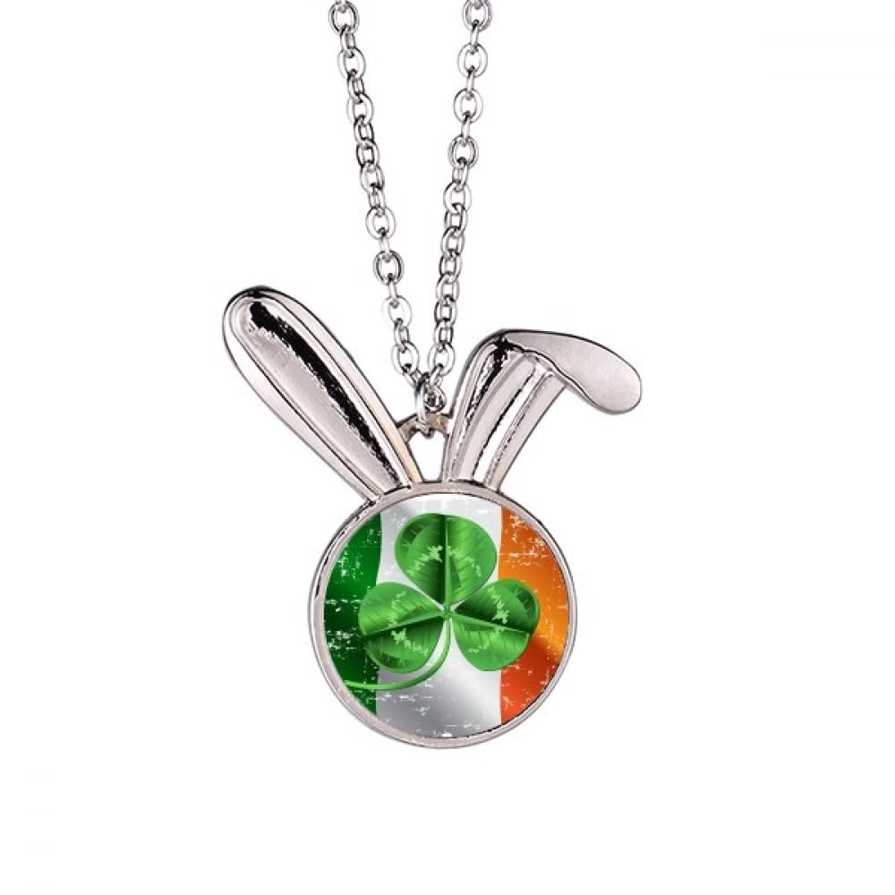 Collier lapin drapeau irlandais vert idéal pour la Saint-Patrick - 5