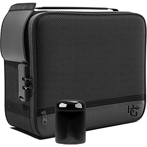 HERB GUARD Extra Large Smell Proof Case with Combination Lock (No Smell Container Holds 5 Ounces of Herbs and Dried Foods) Comes with Smell Proof Jar, Humidity Pack, Travel Bags and More Cover