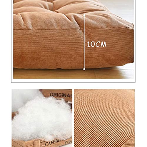 Superweiches, atmungsaktives Tatami-Bodenkissen, dickes Sitzkissen für extra große Stuhl, Wohnzimmer, Schlafzimmer, Sofakissen, bequem und stützend, 55,9 x 55,9 x 10,2 cm, Grau – Bild 3
