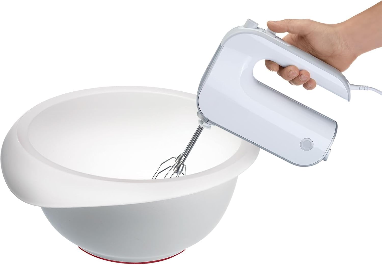 Westmark Mixing Bowl Without Lid, 118.3 oz, White/Red