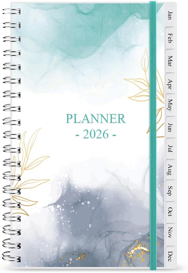 2026 Pocket Planner/Calendar - January 2026 - December 2026, A6 Weekly & Monthly Organizer Notebook & Journal to Track Goals, Easy to Organize Your Daily Life, 3.75" x 6.75", Teal