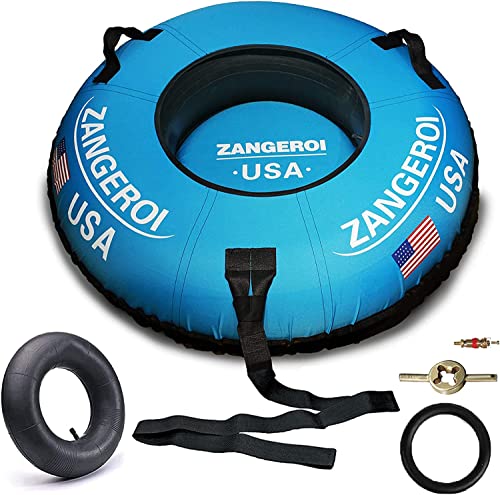 River Tube River Tubes For Floating Heavy Duty Kids Inner Tubes For River Floating Adult Rubber Inter Tube With Bottom Handles And Cover Snow Tube Snow Tubes For Sledding Heavy Duty (45") #TOP9