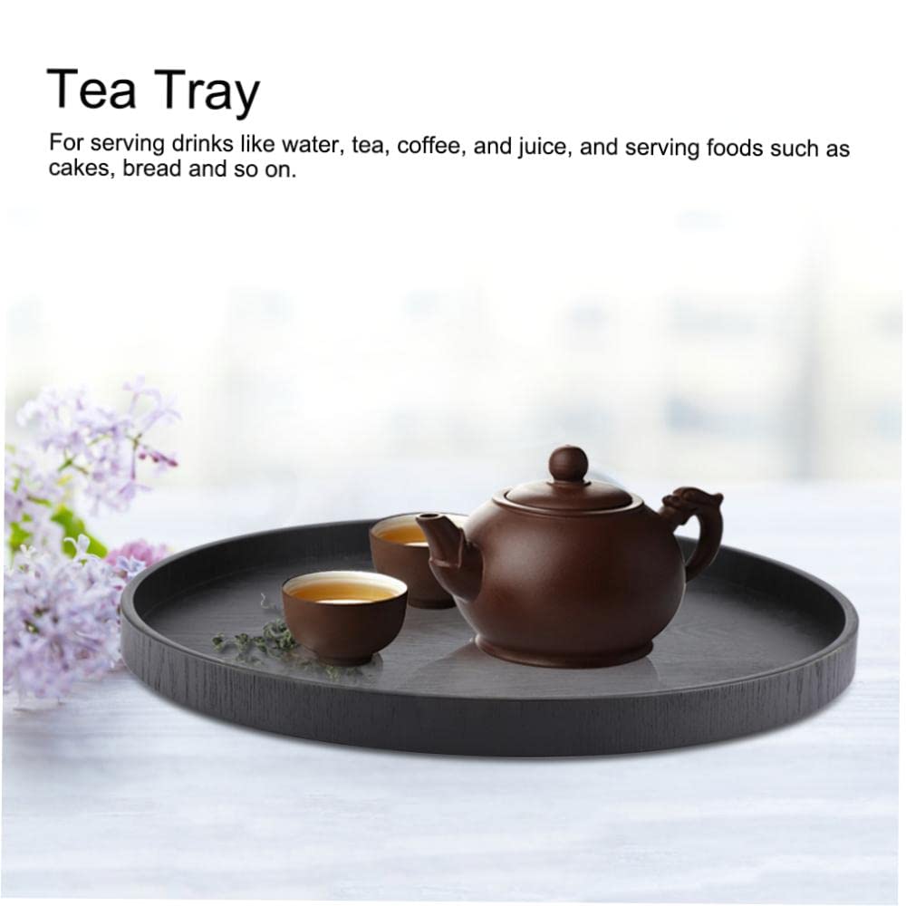 Sirve con estilo con bandeja de madera rústica hecha a mano, perfecta for el desayuno, té, café, postres y comidas en casa o restaurante, bandeja de madera natural personalizada y decorativa de 14.76