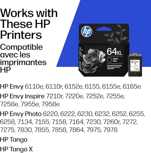 Image of HP 64XL Blk /64 CMY Original Ink Bundle for Envy Inspire /Photo 6200 /7200