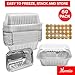 Mwnxia Mini Loaf Pans with Lids 50 Pack Small Aluminum Pans with Lids complete with Handmade with Love Stickers for Baking Bread, Fruit Cake, Banana Bread, Meat loaf and Baked Goods for Holidays