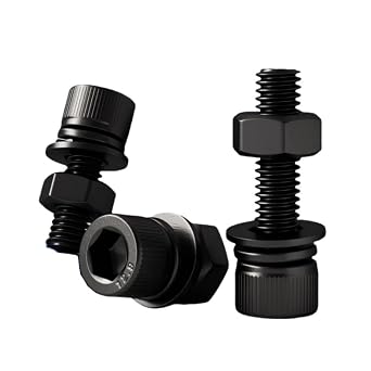 M24x1501set Hex Socket Head Cap Screws Nuts and Bolts Assortment Kit with Flat & Lock Washers,12.9 Screw Nuts Assortment,M2M3M4M5M6M8M10M12 Bolt Assortment
