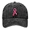 Octobre Rose Casquette De Baseball Sensibilisation Cancer du Sein Unisexe, Octobre Rose 2025 Accessoires Chapeau De Sport Casquette Visière Ruban Femme Casquette De Baseball