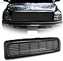 VXMOTOR for 1994-2001 Dodge Ram 1500 ; for 1994-2002 2500/3500 - Glossy Black Blk Horizontal Front Hood Bumper Grill Grille Kit Cover Guard Replacement Conversion ABS