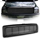 VXMOTOR for 1994-2001 Dodge Ram 1500 ; for 1994-2002 2500/3500 - Glossy Black Blk Horizontal Front H