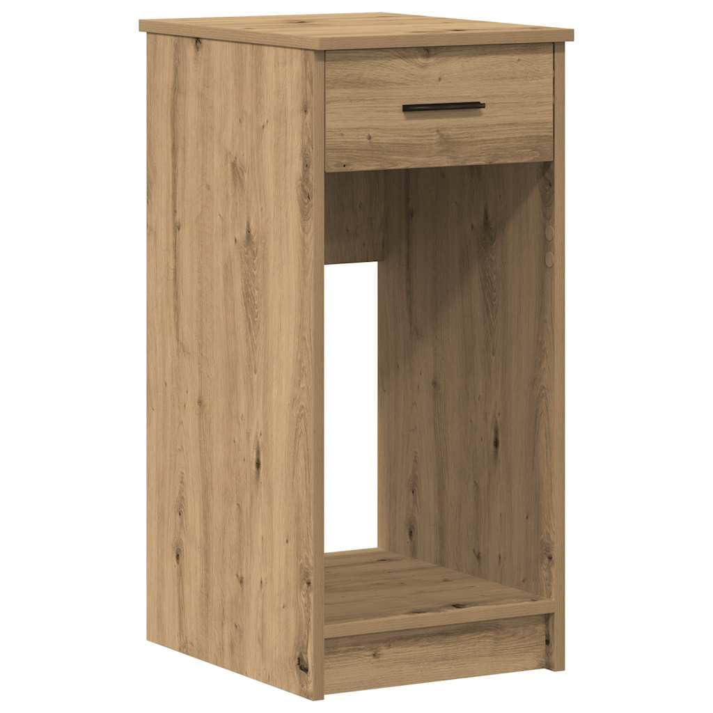 Computerschrank mit Schublade, PC-Unterschrank für Computergehäuse, PC-Ständer mit offenem Fach, Artisan-Eiche, 35 x 45 x 77 cm, Möbel für PC-Tower und Büroorganisation