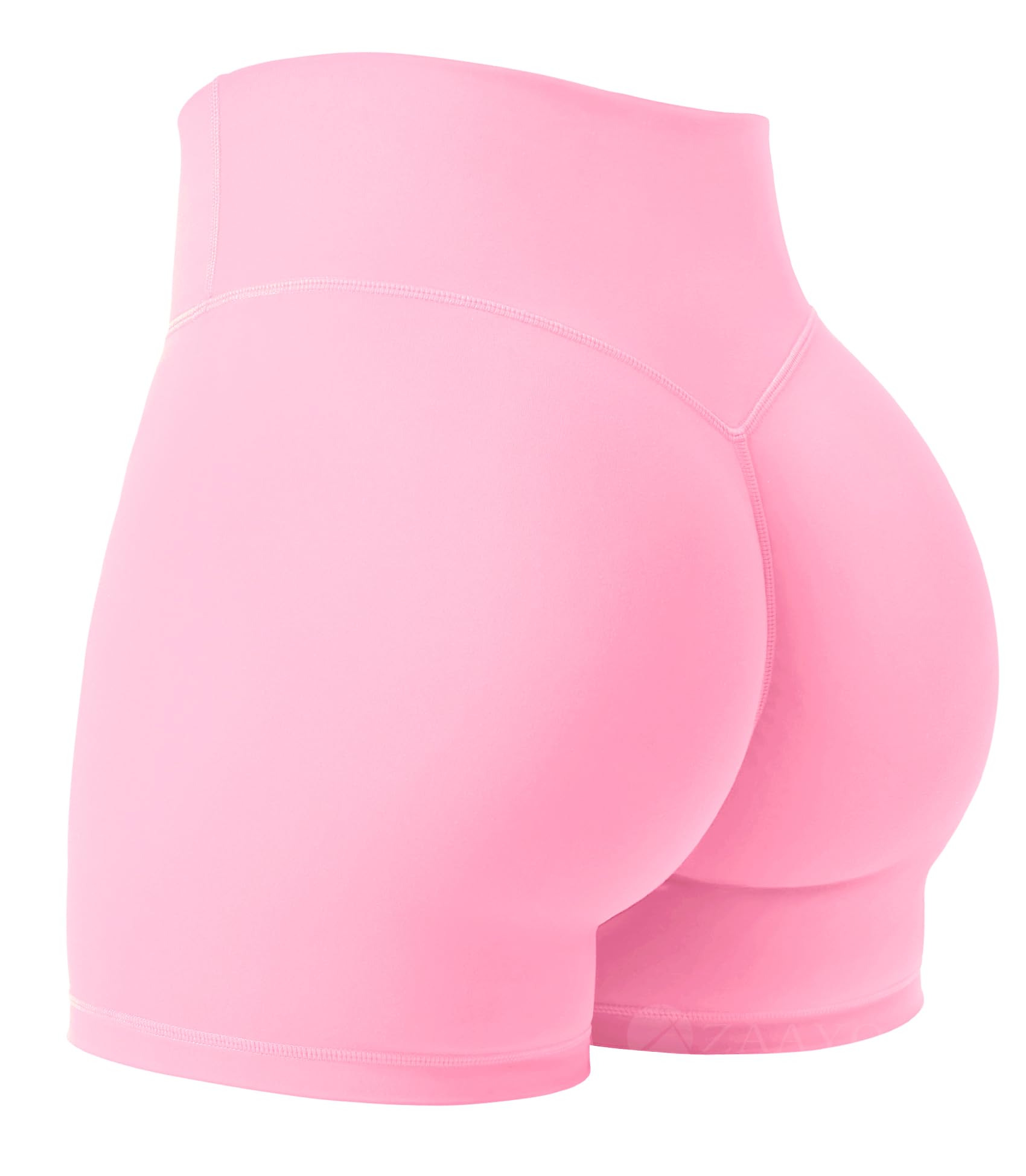 ZAAYO Damen Sport Shorts Hidden Scrunch Workout Auswirkungen Short 4.5 "Scrunch Butt Lifting Gym Short Nahtlose Booty Biker Shorts