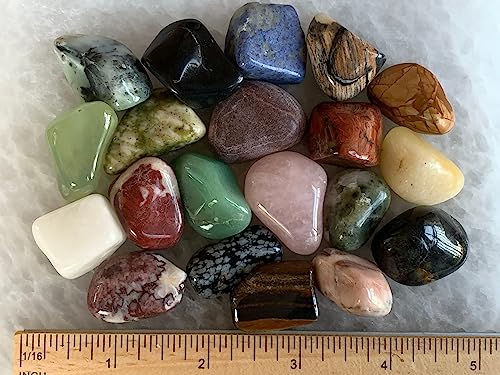Image of 1 /2 LB Assorted Tumbled Stones, Polished Natural Assorted Gemstone, Assorted Healing Crystals (Assorted)