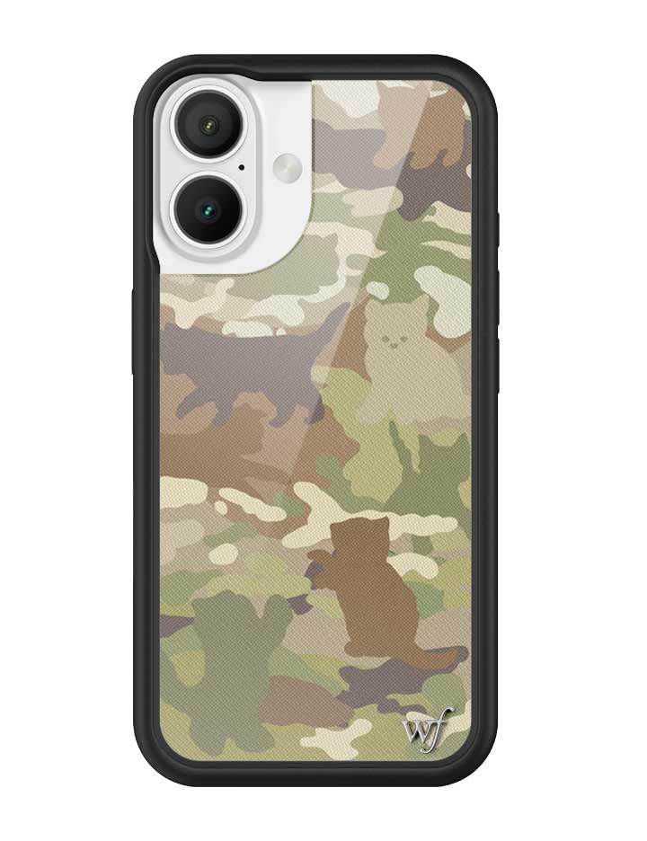 Image of Wildflower Cases - Compatible with iPhone 16 | Protective Bumper, 6.5ft Drop Test Certified, Women Owned Small Business | Cat Camo