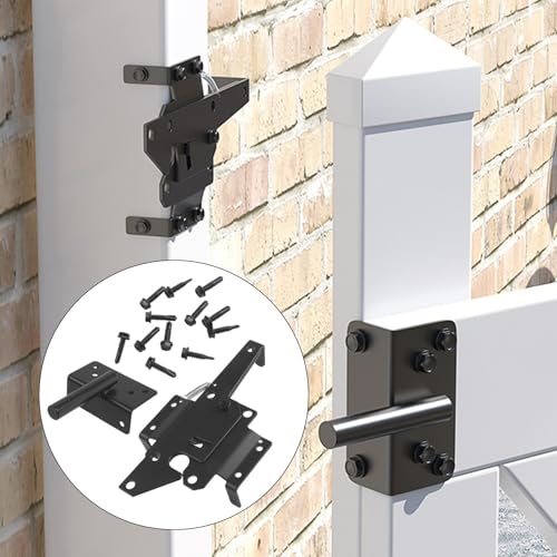 Loquet de portail autobloquant robuste en acier carbone traité - 7