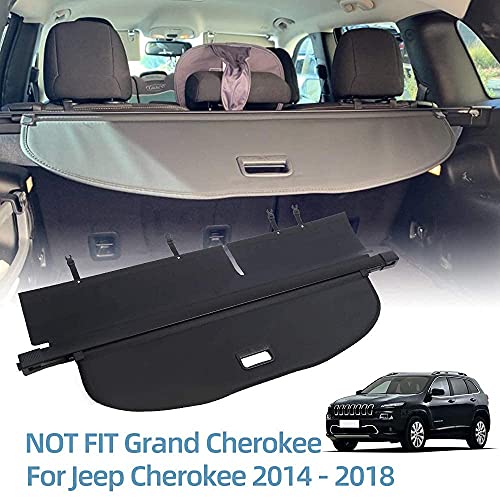 Vesul Compatible With Jeep Cherokee 2014-2018 Cargo Cover Security Shade Privacy Screen Tape On Vent Visor Chrome Trim Rain Guards Window Wind Deflector #TOP1