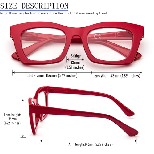reavee oprah style reading glasses for women blue light blocking stylish oversized computer readers spring hinge