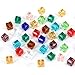 600 Stück Cube Glasperlen, Böhmische Kristallperlen Würfel Glasperlen, Cube Kristall Glas Perlen zum Fädeln für DIY Schmuck Herstellung