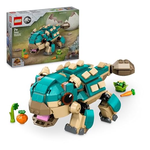 LEGO Jurassic World Baby Bumpy: Ankylosaurus Dinosaur Toy for Camp Cretaceous Fans and 7 Plus Year Old Kids, Creative Adventure Set for Independent Play, Gift for Boys and Girls 76962