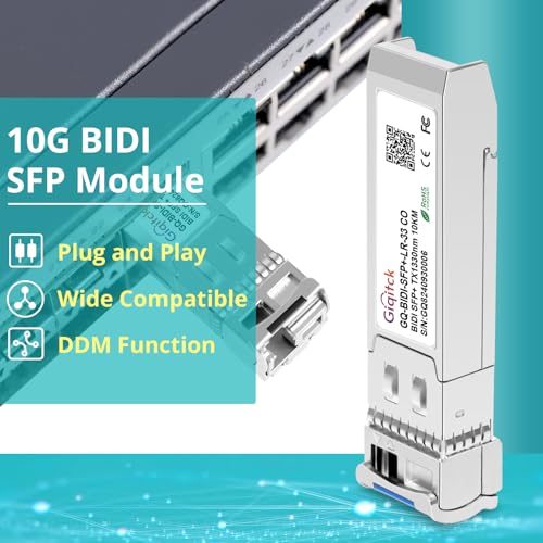 Image of 1 Pair 10GBASE-BX10-UD BiDi SFP+ Module, TX-1270nm /1330nm,RX-1330nm /1270nm 10km DOM Simplex LC /UPC SMF Optical Transceiver Mini Gbic for Cisco SFP-10G-BXU /SFP-10G-BXD, Ubiquiti & Open Switches