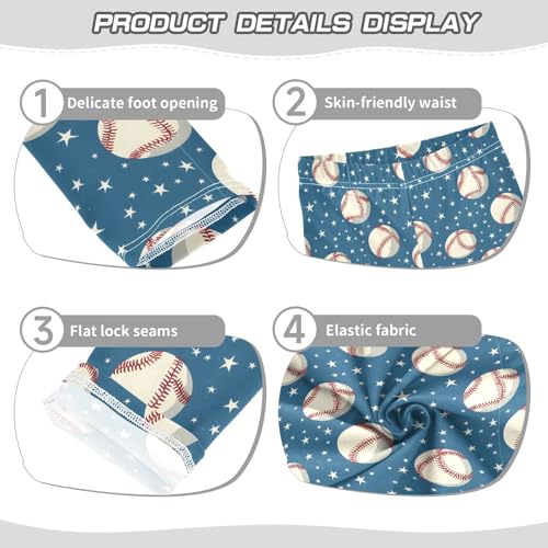 Baseball Star A Space Girls Leggings Athletic Pants Tights Stretch Bottom3