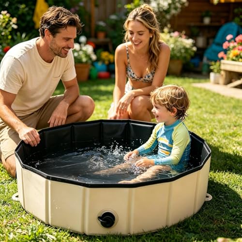 Piscine pliable pour chien sans gonflage bac à eau résistant toutes races - 4
