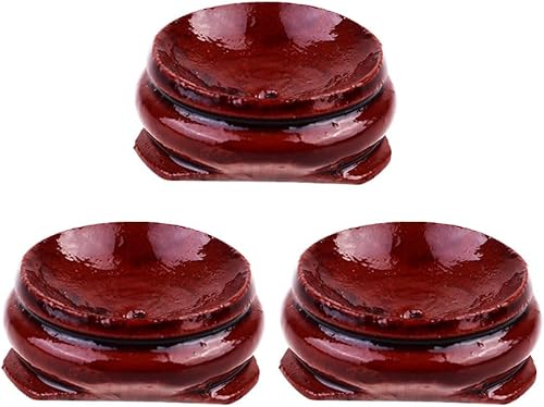 Garneck 3 soportes de madera para bolas de cristal, bases de madera, soporte de bola de vidrio, soporte de exhibición vintage, suministros de bolas