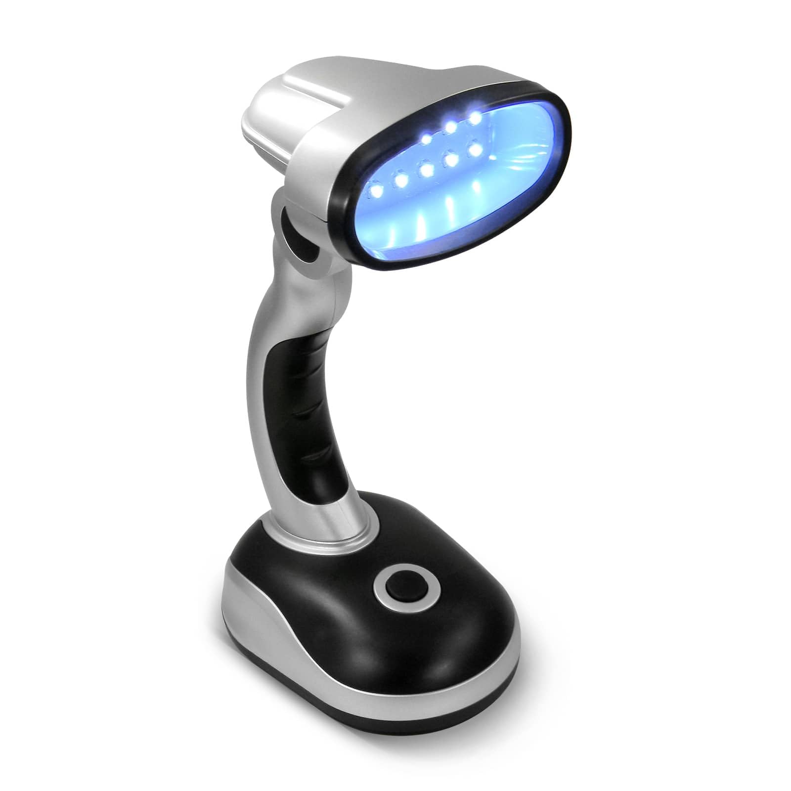 Eaxus LED Schreibtischlampe ohne Kabel – Tageslicht, Silber