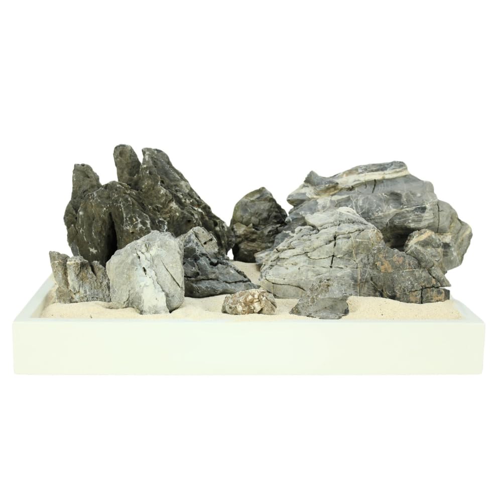 Aquariumline Whimar Scenery – Kit Rocce Naturali per Aquascaping – Rocce per Acquario Iwagumi, Hardscape Plantacquari, Layout Naturale, Decorazioni Acquario, Materiale Inerte, Pronto all’Uso (120 Lt)