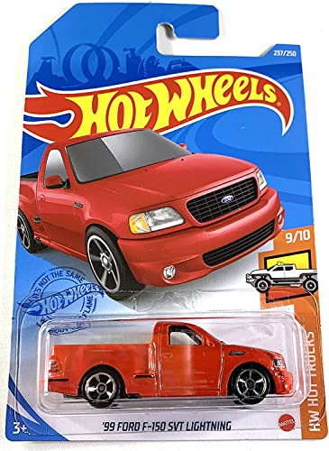 Hot Wheels 2021 - '99 Ford F-150 SVT Lightning Rojo miniatura 1
