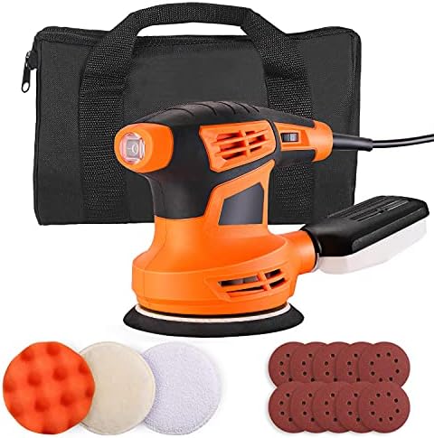 DEKOPRO Random Orbit Sander 2.5A with 16Pcs Sandpapers, 6 Variable ...