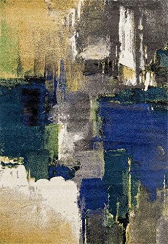 Luxe Weavers Abstract Blue 8x10 Area Rug